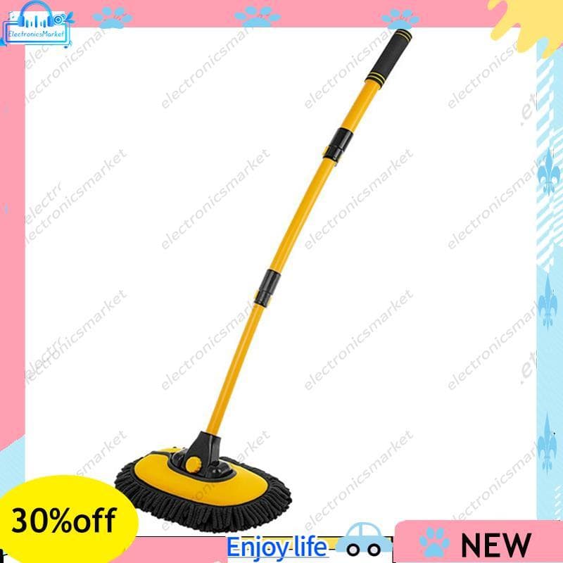 1 Pçs Esfregão De Lavagem Ajustável Telescópico Alça Longa Escova De Limpeza Microfibra Cabelo Macio