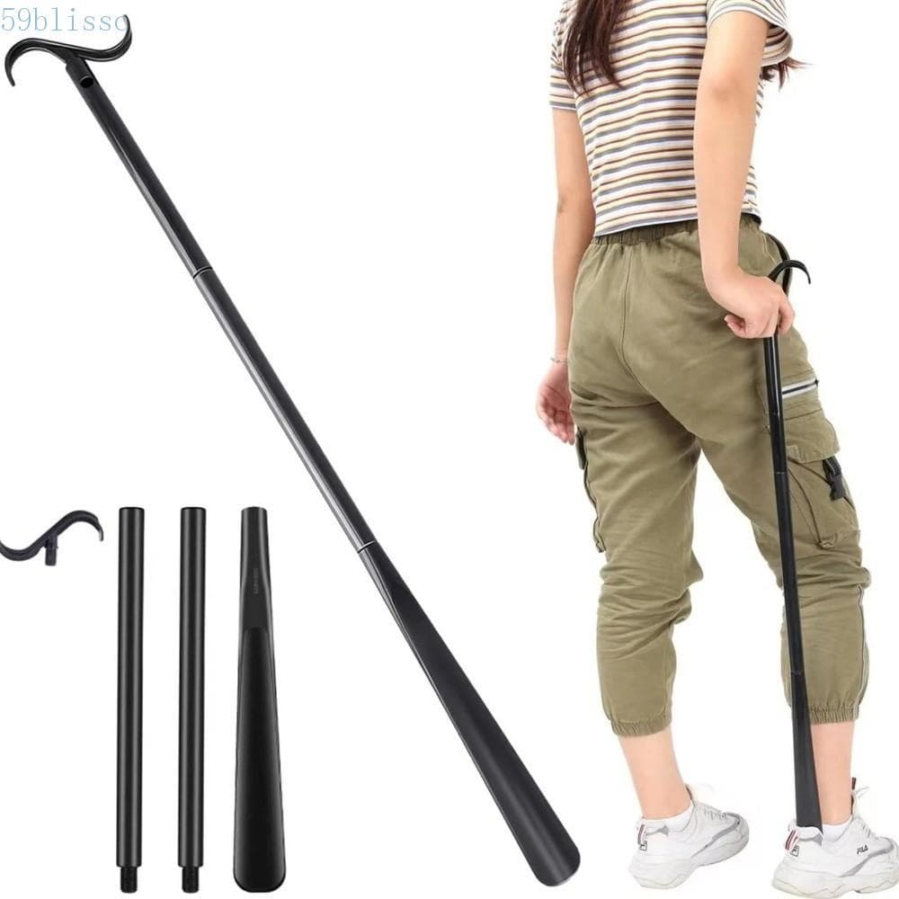 Buzina De Sapato De Alça Longa BLISSC , Espátula Removível Portátil Ajustável , Auxiliares De Vestir Meias De Sapatos AB