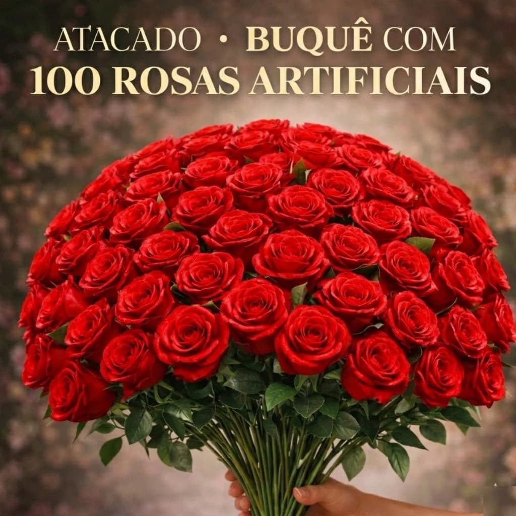 Kit 50 ou 100 Rosas Artificiais Atacado Realistas Para Decoração Festa Casamento