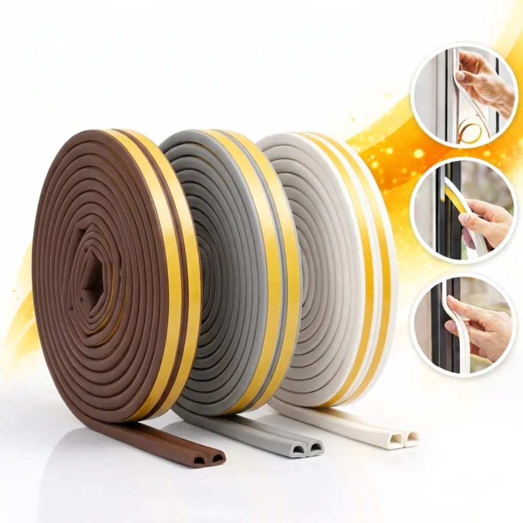 Fita Adesiva Veda Frestas Janela Porta Vedação 6 Metros Cola