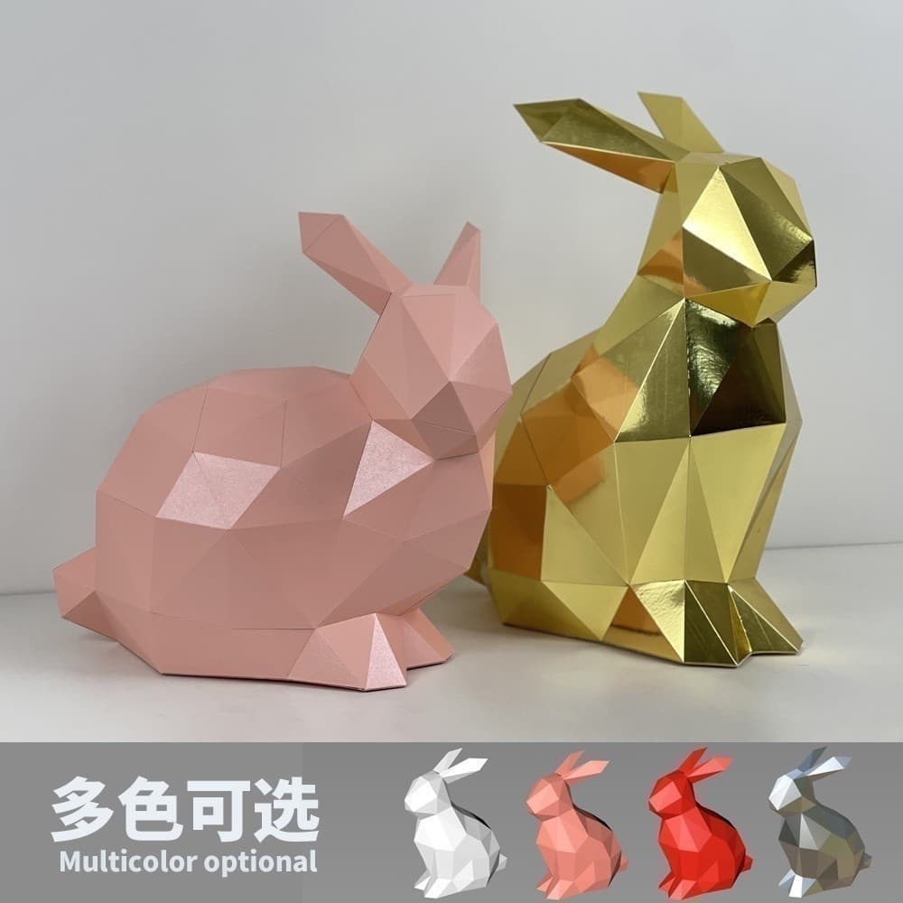 MOMO papel ano do coelho bonito coelho Animal ornamentos adulto artesanal diy adereços decorativos sala de estar estudo 