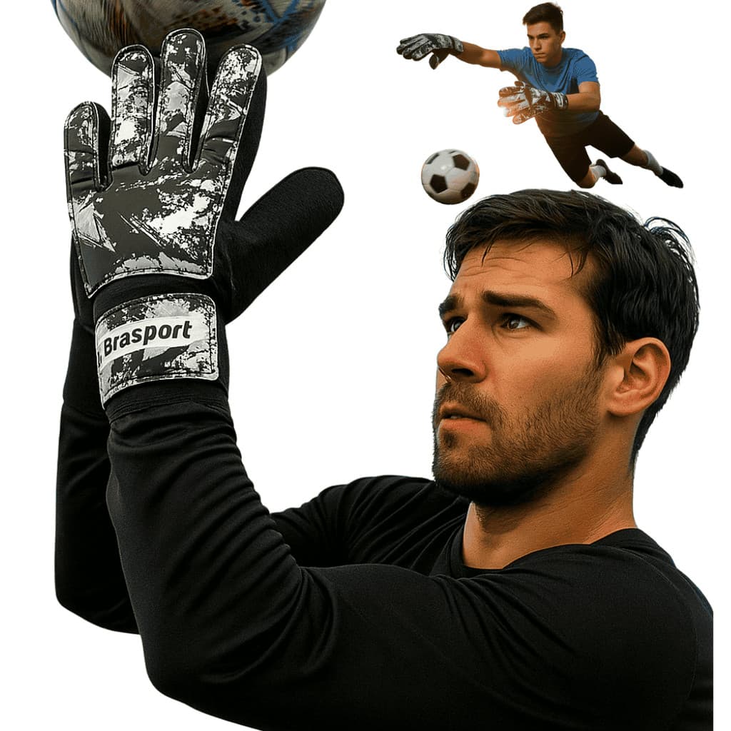 Luva goleiro futebol campo futsal salão society - aderência e durabilidade