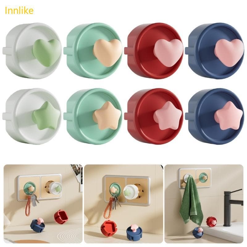 Innlike 1 10Pc Tomada Silicone Coloridas Protetores Elétrica Segurança Infantil