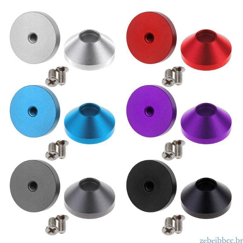 zebeibbcbr Anodizado Alumínio Pés Metal Para Caixa Parafusos 2 Peças Teclado Mecânico F
