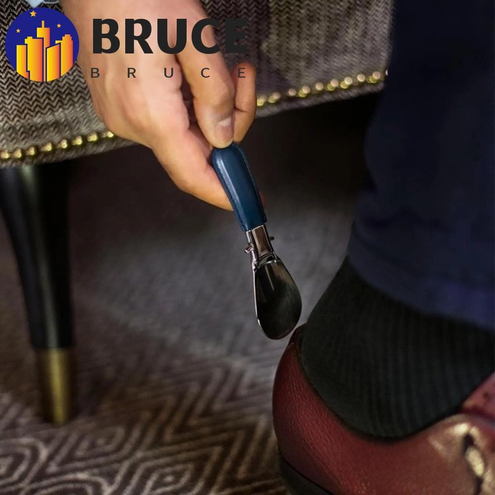 Calçadeira Dobrável Para Idosos BRUCE , Mini Buzina De Aço Inoxidável Uso , Alça De PU