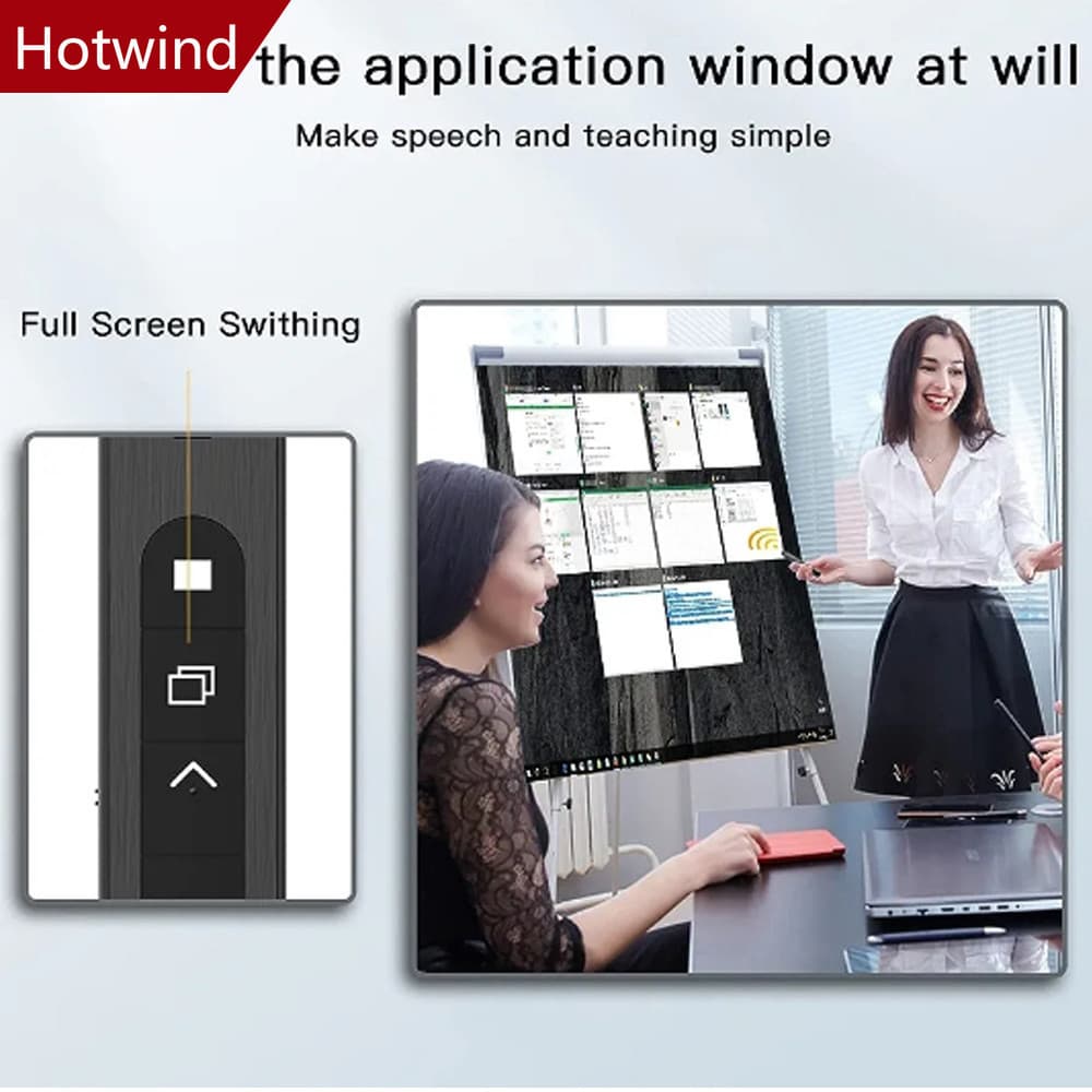 Novo Apresentador Sem Fio Página Laser Vermelho Girando Caneta 2.4G RF Volume Controle Remoto PPT Apresentação USB Power