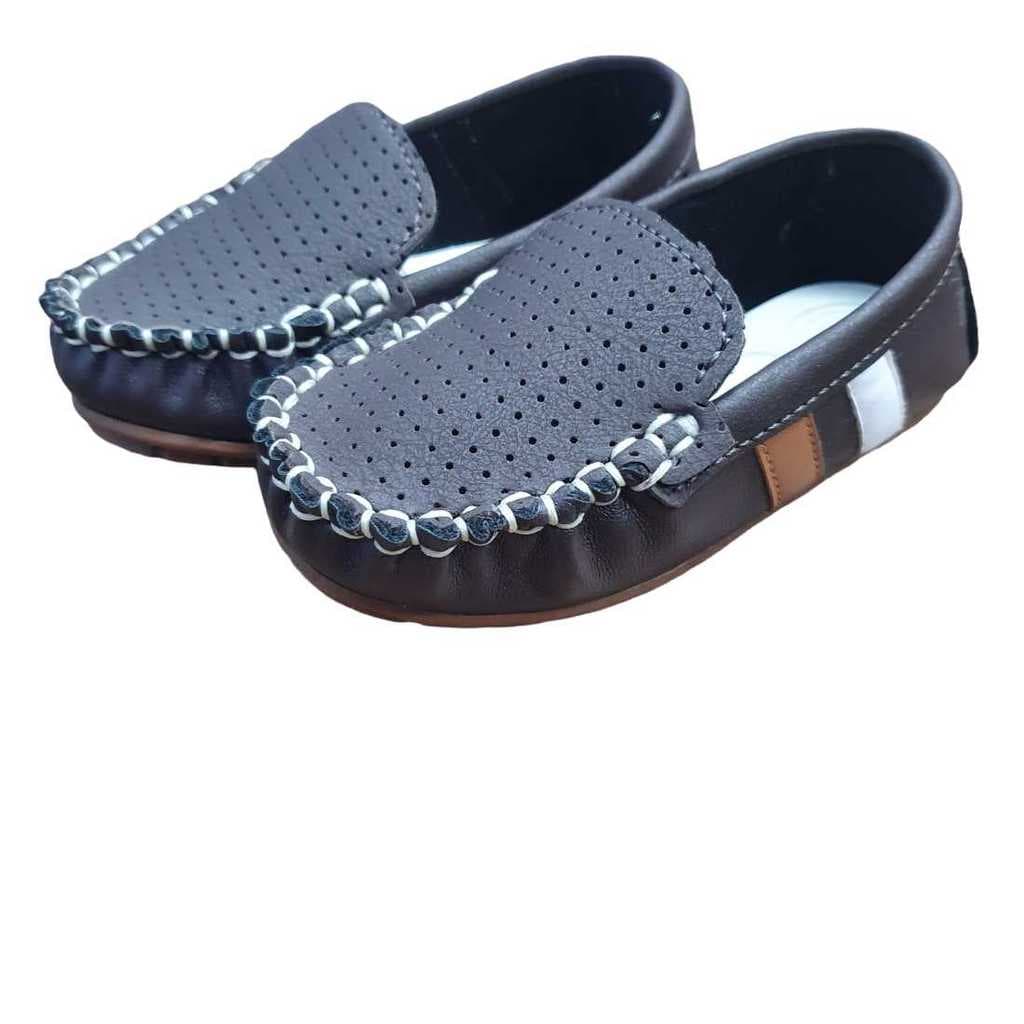 Mocassim Listrado Infantil Marrom