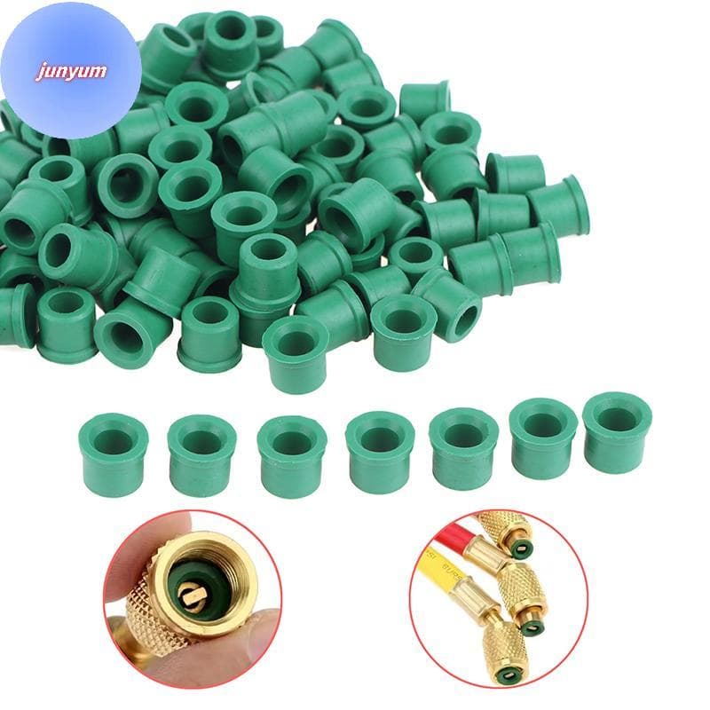 JUNYUM 50/100 Peças Junta De Borracha Adequada Para R410A/R134A 1/4 " Qui Acoplador Juntas De Carregamento HVAC Mangueir