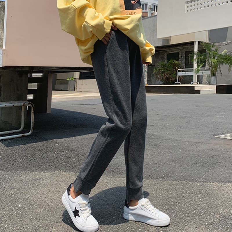 [Preço de liquidação] Calças para maternidade primavera outono exterior usar calças esportivas soltas calças de moletom 