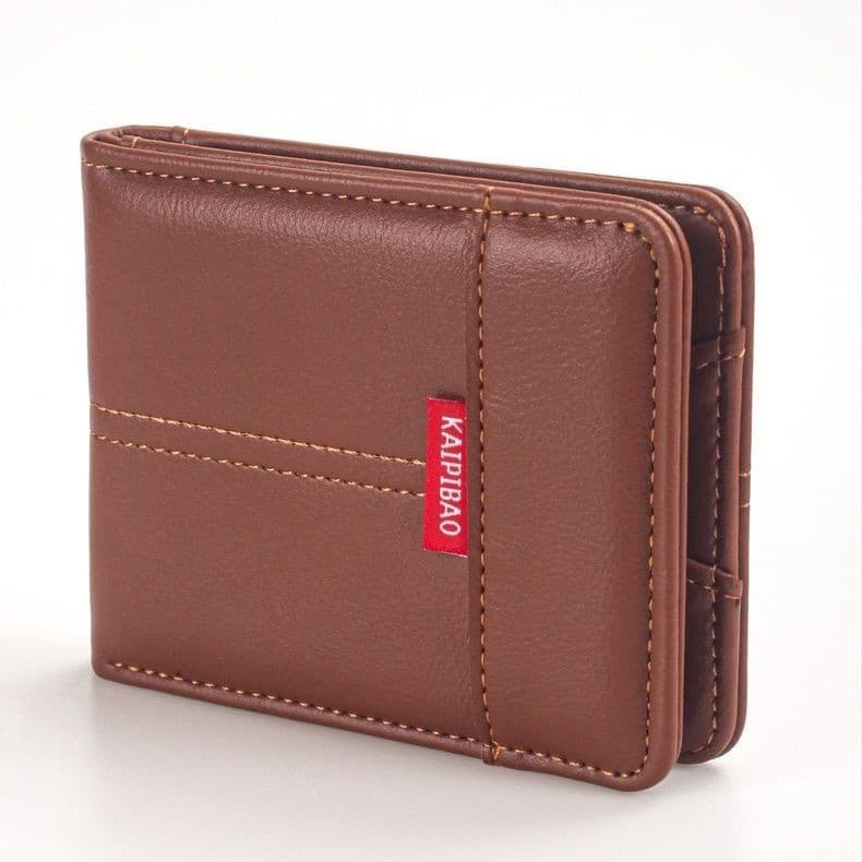 Carteira Masculina Curta Bolsa Bolsa Moeda Leve Retro Casual