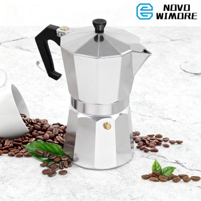 [CFYP-7] Cafeteira Italiana Moka Serve 150ml - 300ml Aço Alumínio Café Expresso Premium Mantém Temperatura