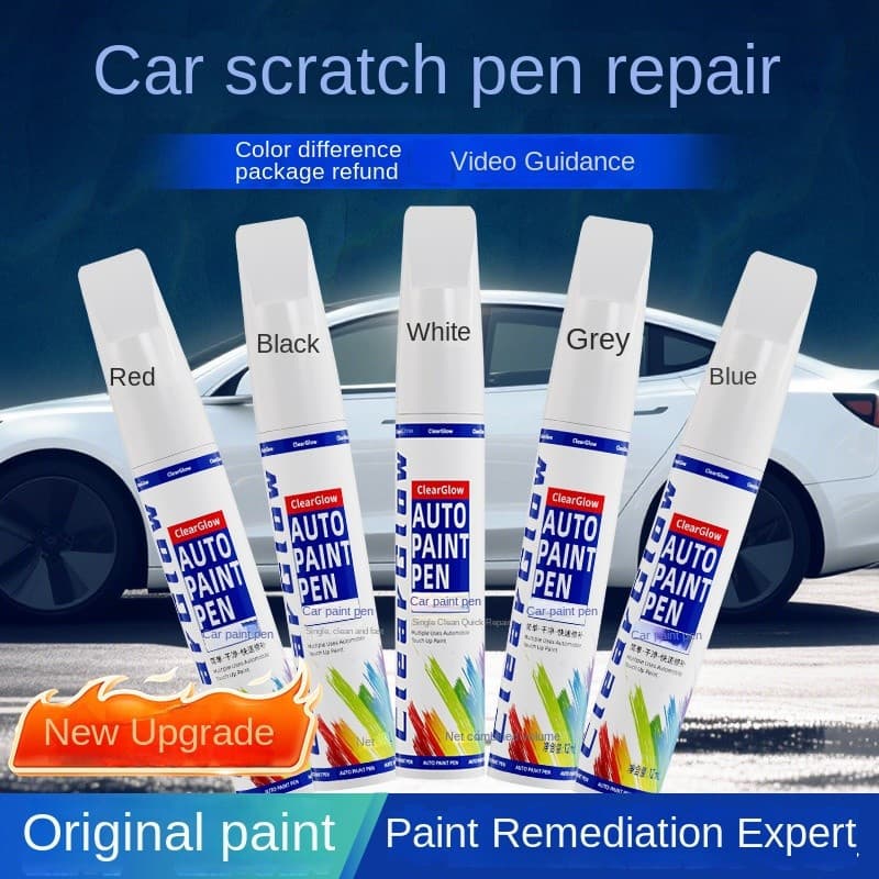 Tinta para Carro 12ml - Branco/Preto Perolado Reparação de Arranhões SEM CORROSÃO 8754