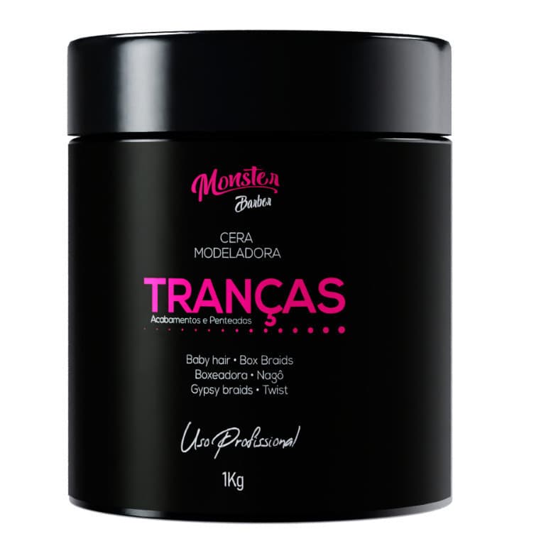 cera Modeladora Tranças Incolor Cabelo Box Braid Baby Hair Nagô Boxeadora Baby Hair low Poo 1kg monster barber