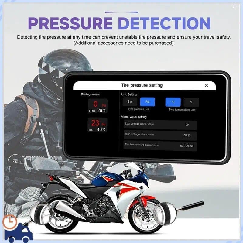 Tela De Navegação DVR Para Motocicleta , Durável , Carplay , Android , Automática , 6.25 Espaços , Monitor Portátil
