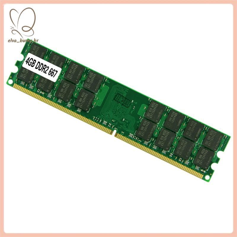 [elva_burns.br] Módulo De Memória DDR2 4GB De Grande Capacidade 240PIN PC2-5300 667MHz RAM De Alta Frequência Para Compu