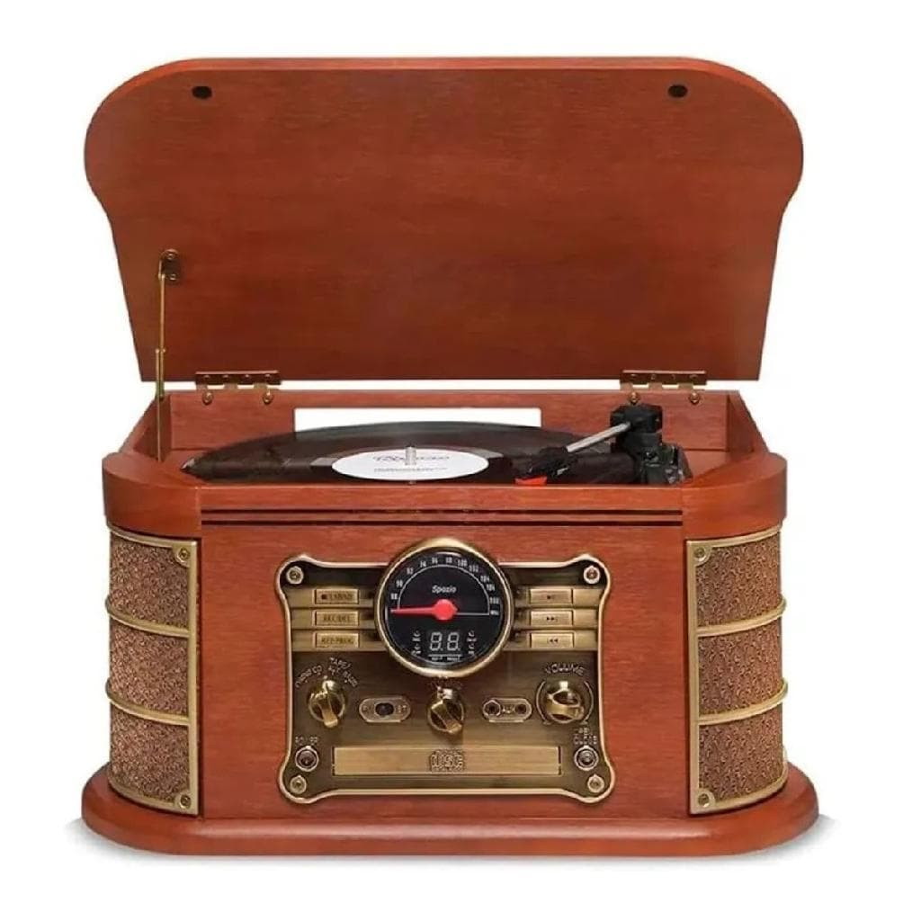 Vitrola  Spazio Potência 25w Bluetooth Bivolt Usb- Marrom