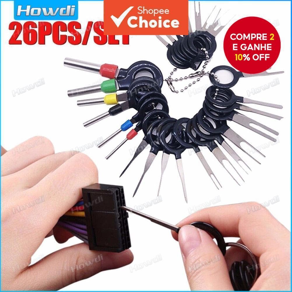  Nova Ferramenta Universal de Reparo de Remoção de Terminais de Carro, Extrator de Conector de Plugue de Fio para