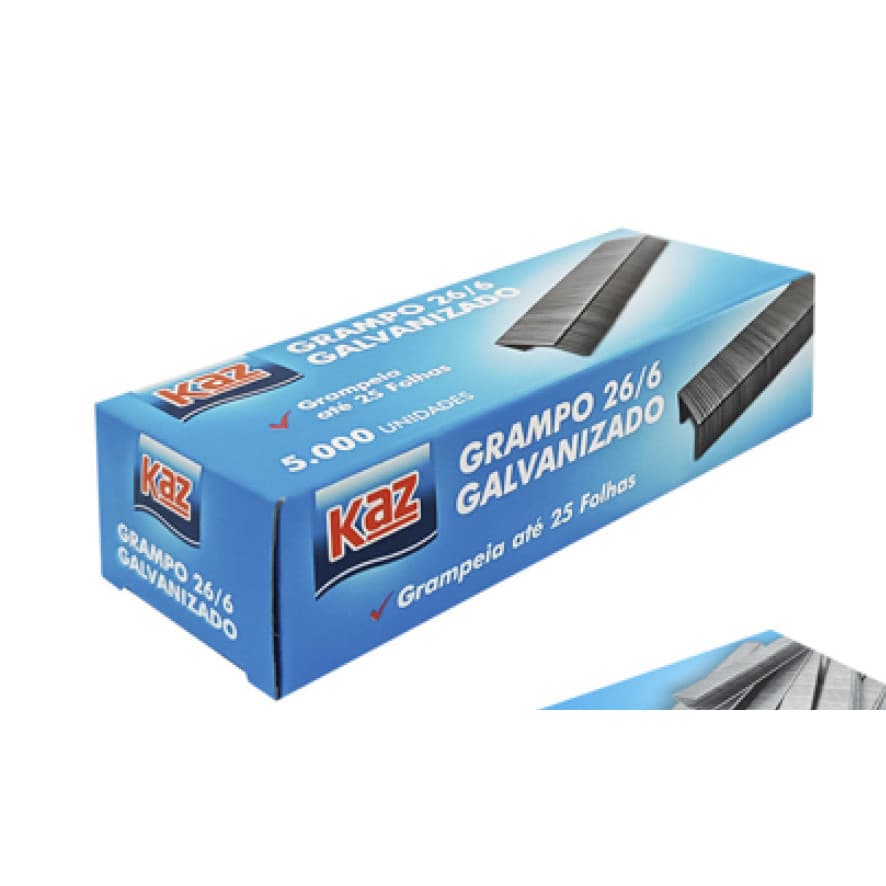 GRAMPO 26/6 C/5000, GALVANIZADO, KAZ