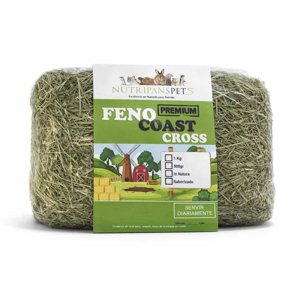 100gr Feno Premium Nutripanspets Coast Cross Coelhos Hamister Gerbis Chinchila Porquinho da India