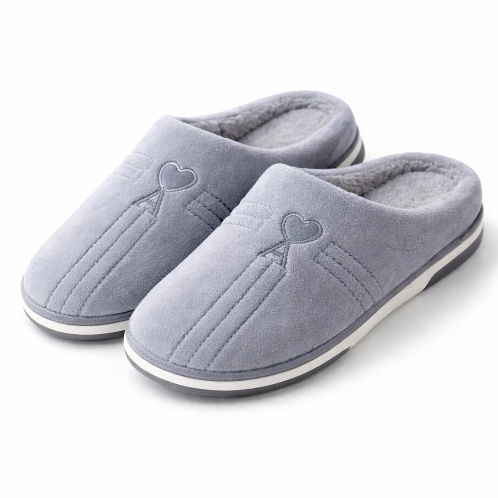 Pantufa Aconchegante Coração Com Letra A Inverno BY-627