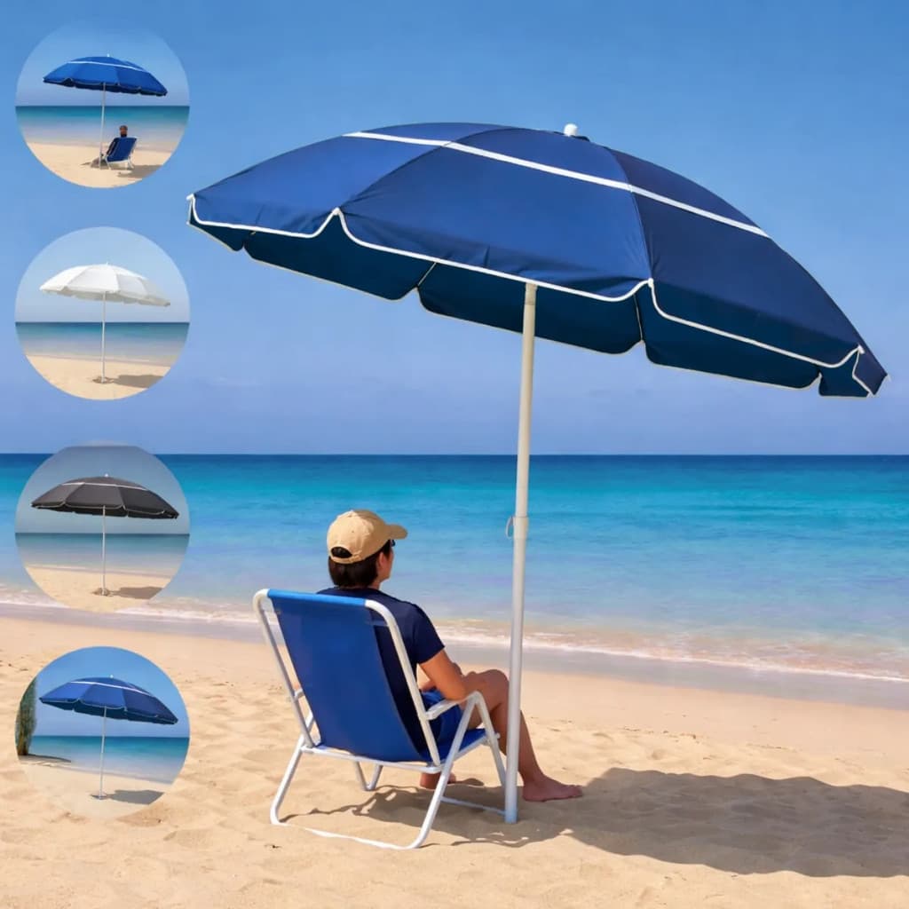 Guarda Sol Gigante 2,40 Articulado Praia Piscina Proteção Uv