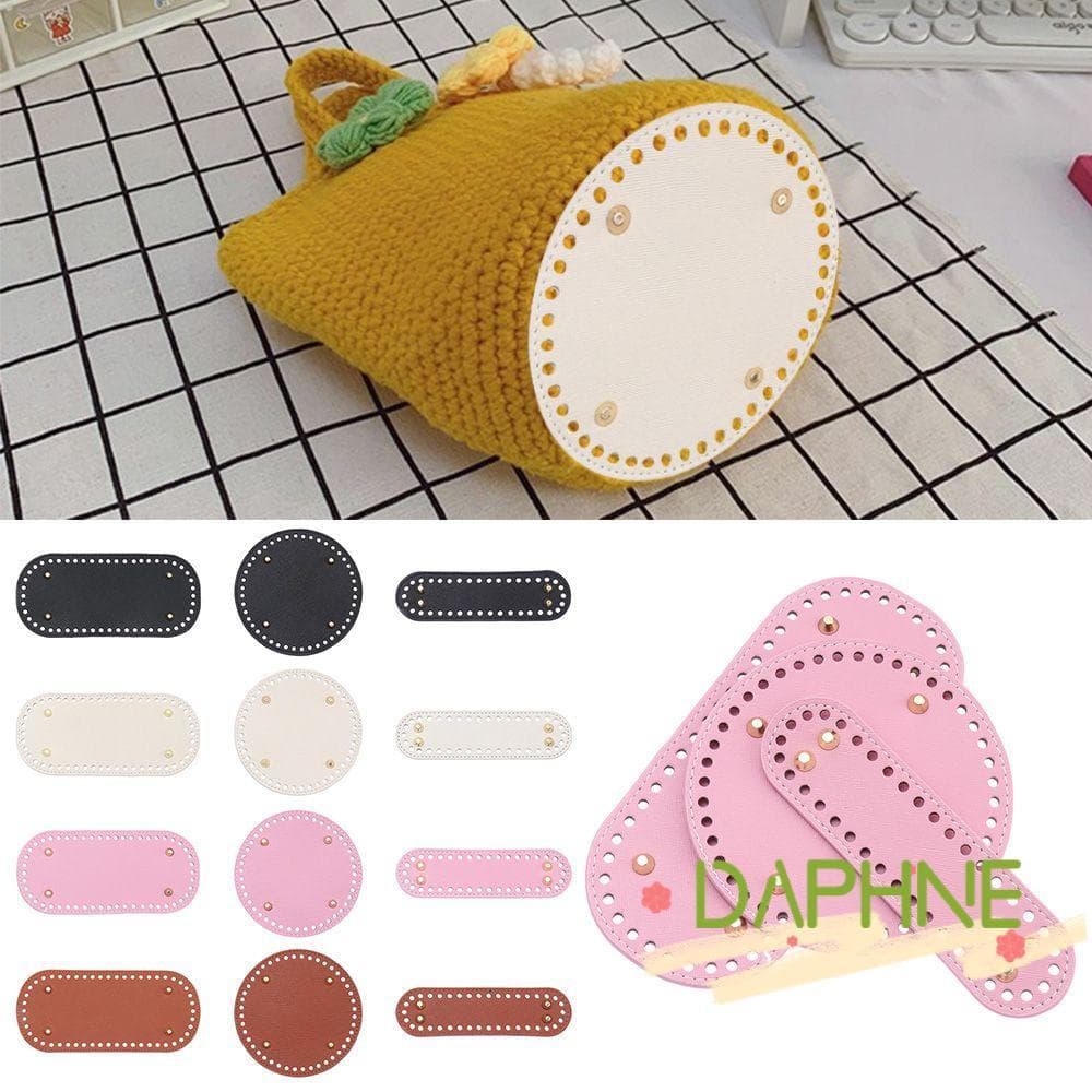 DAPHNE Para Peças De Bolsa De Malha Com 52 Furos Feito À Mão Em Couro PU Oval