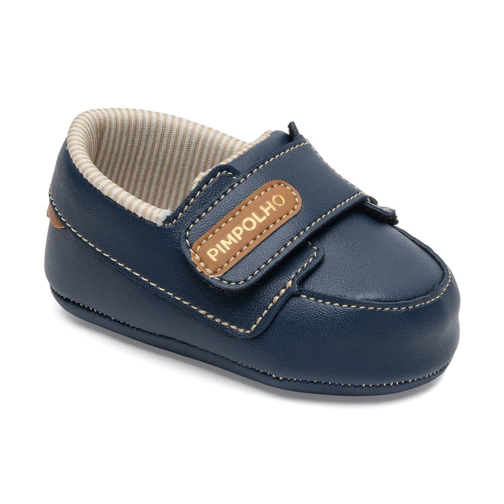 Sapato Mocassim Bebê Menino Azul Marinho Pimpolho