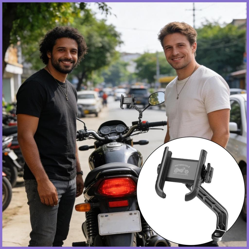 Suporte Do Telefone Da Motocicleta Rotativo Anti-Choque Bicicleta Celular Braçadeira Para Touring Esporte Corrida yuneam