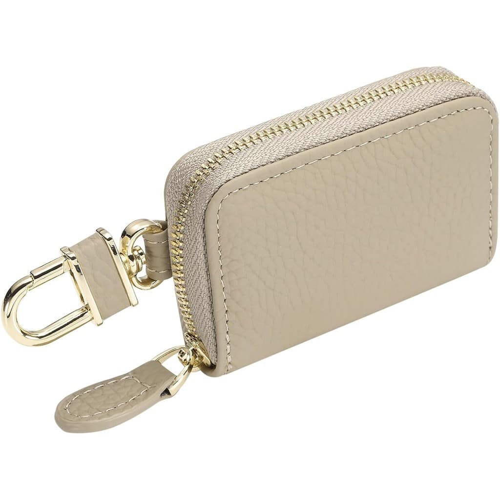 Capa De Couro Genuíno uxcell Para Chave De Carro , Suporte Universal Bolsa Com Zíper Homens E Mulheres