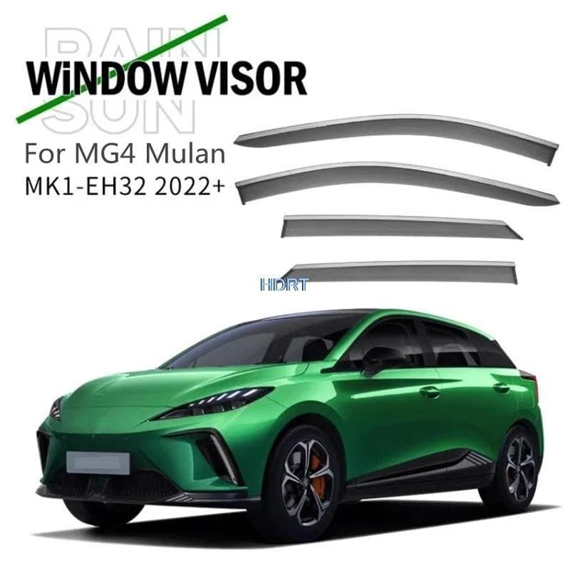 Viseira De Janela Estilo Carro Para MG4 Mulan 2022 + Toldo De Ventilação Sol Chuva Sobrancelha Guarda Capa Defletor Prot
