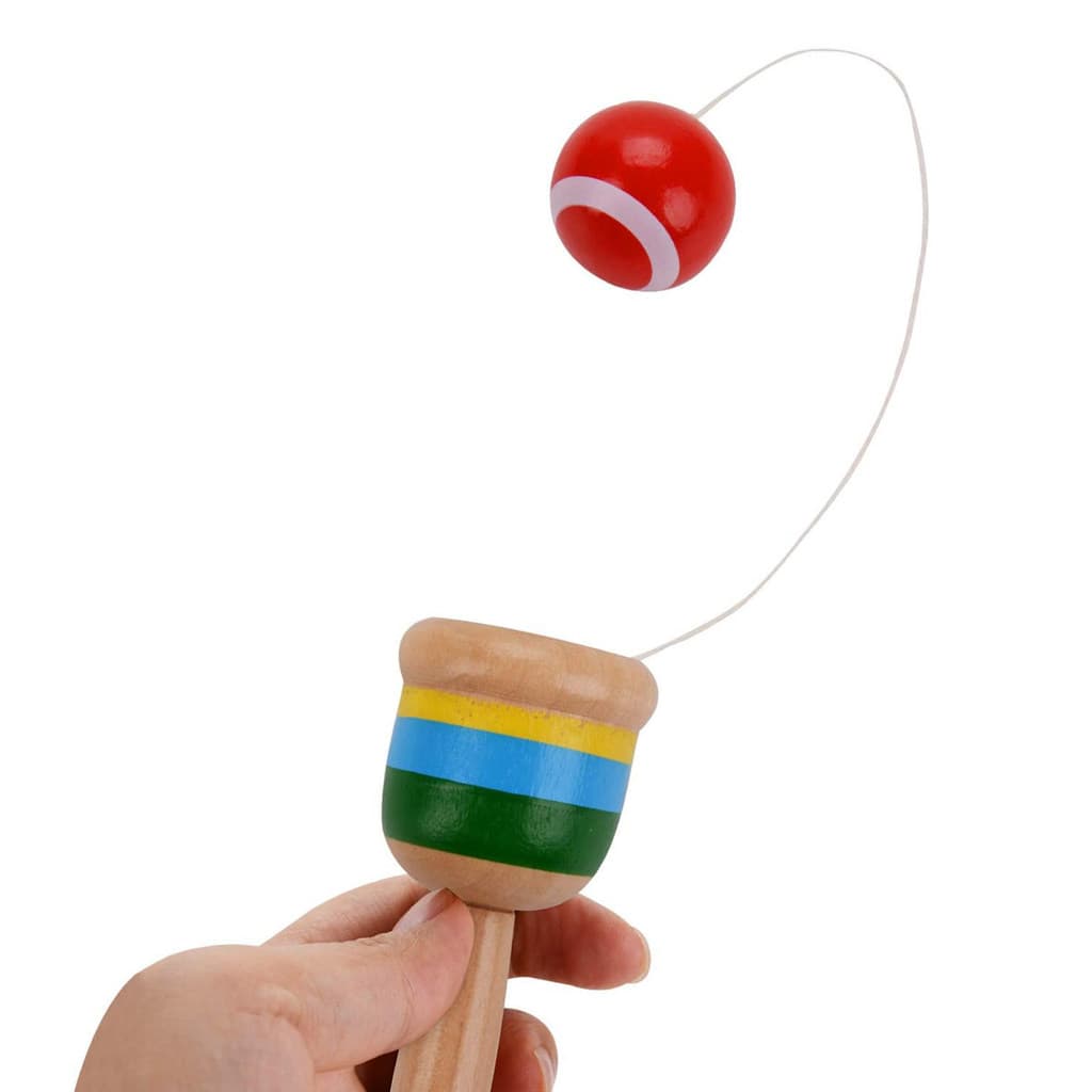 Habilidades criativas de madeira bola espada bola habilidades copo tradicional de madeira mão-olho coordenação treinamen