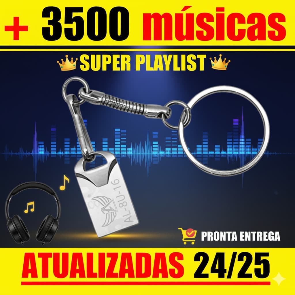 Playdriive 16G gravado 2026 Atualizadas + MP3