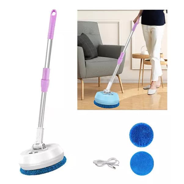 Esfregão Elétrico Sem Fio Vassoura 360° Giratória Limpador de Piso Spin Scrubber Limpeza para Casa Cozinha Banheiro