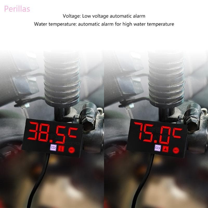 Perillas Digital LED Display Medidores Voltímetro Relógio Indicador Medidor Para Motocicletas