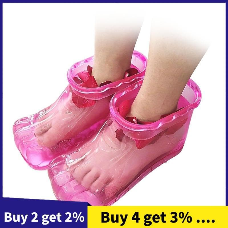 Bacia De Banho Portátil Para Spa De Pés-Design Dobrável De Plástico Com Economia De Água , Sapatos De Imersão Vestíveis 