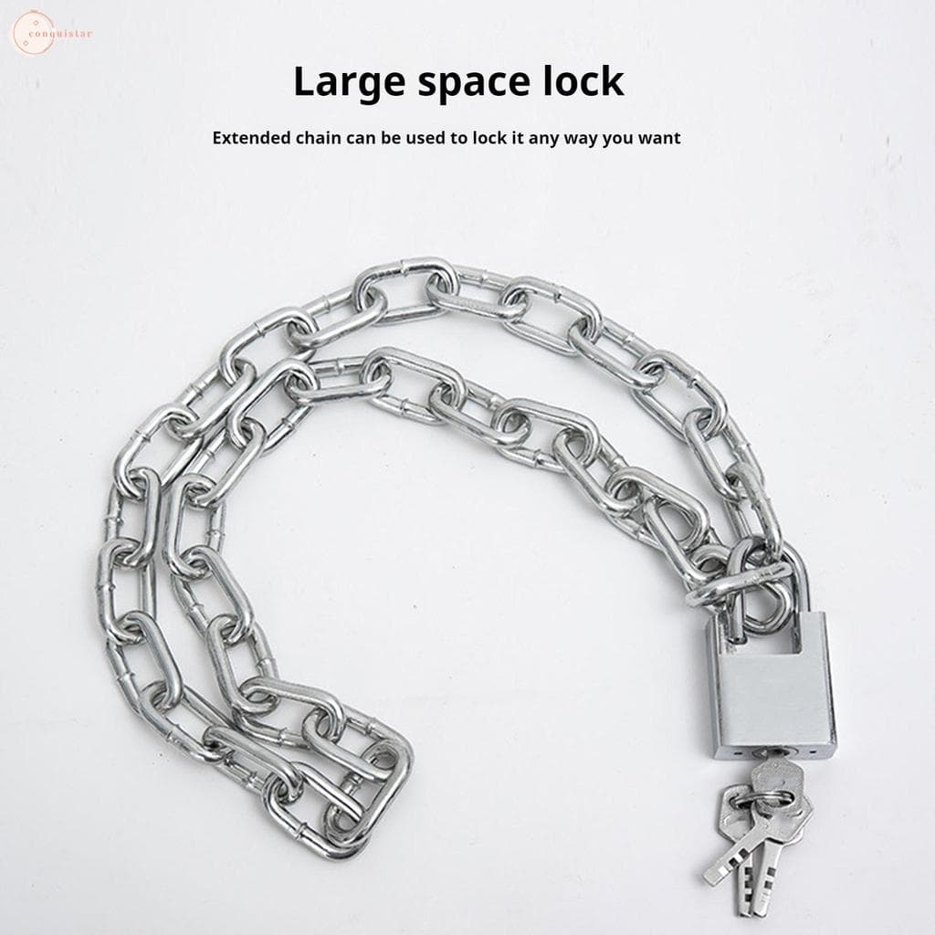 Trava De Corrente De Segurança Em Liga De Ferro De Zinco-Resistente À Corrosão Anti-Corte Para Scooter De Motocicleta De