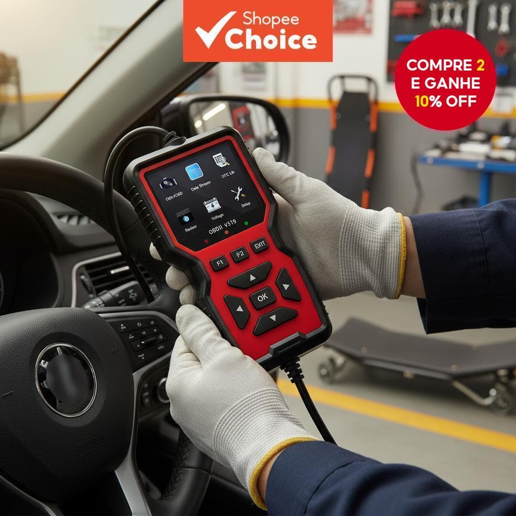  Scanner OBD2 V519 - leitor de código profissional e ferramenta de diagnóstico para análise de dados veiculares em tempo