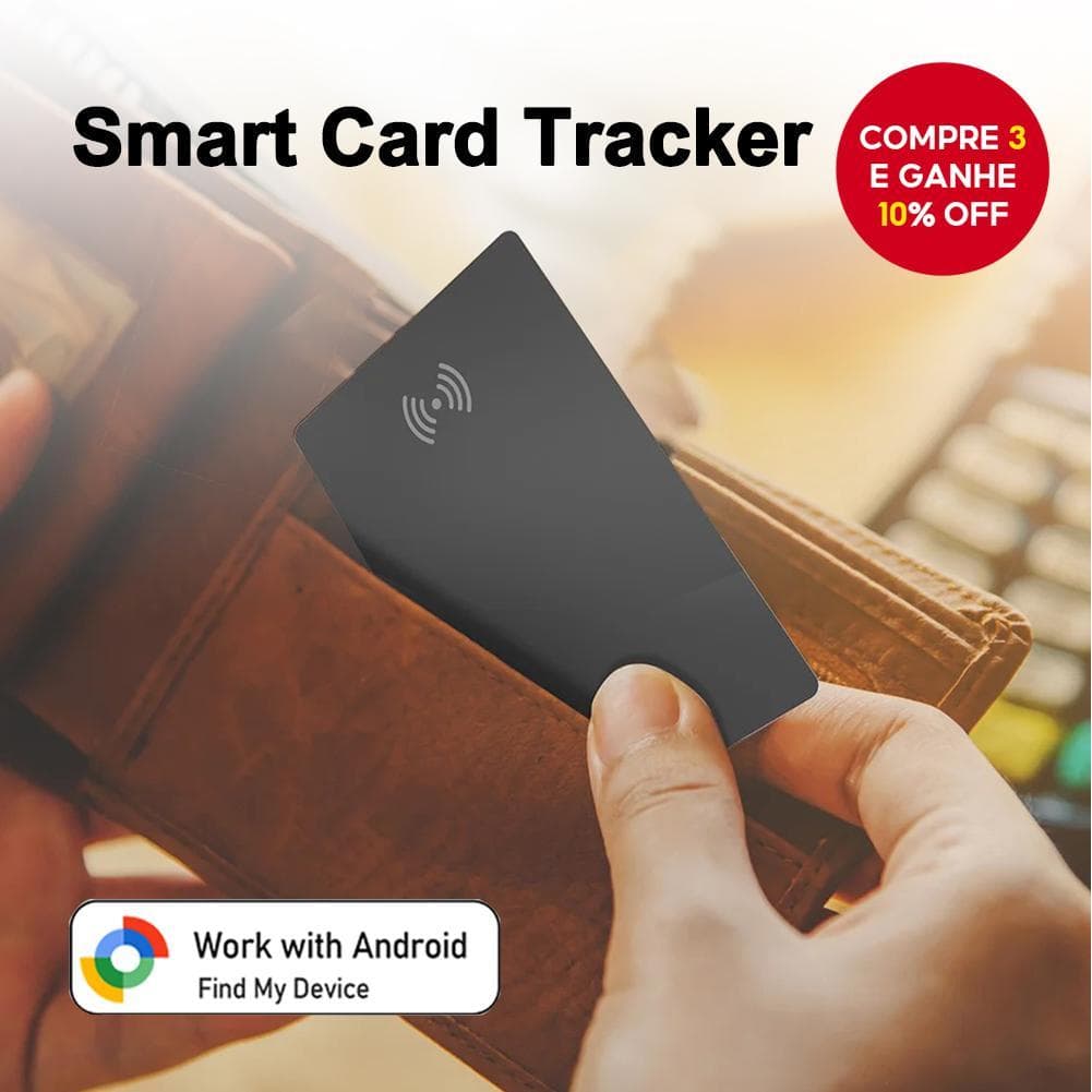  Carteira Antifurto com Rastreador GPS para Android, Etiqueta de Localização Inteligente com Google Find Hub,