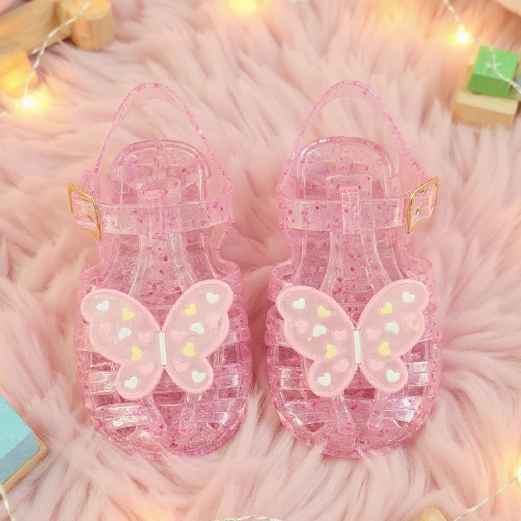 Sandálias infantil  Papetes Meninas Leve e Confortável Borboletinhas Coloridas Femininas