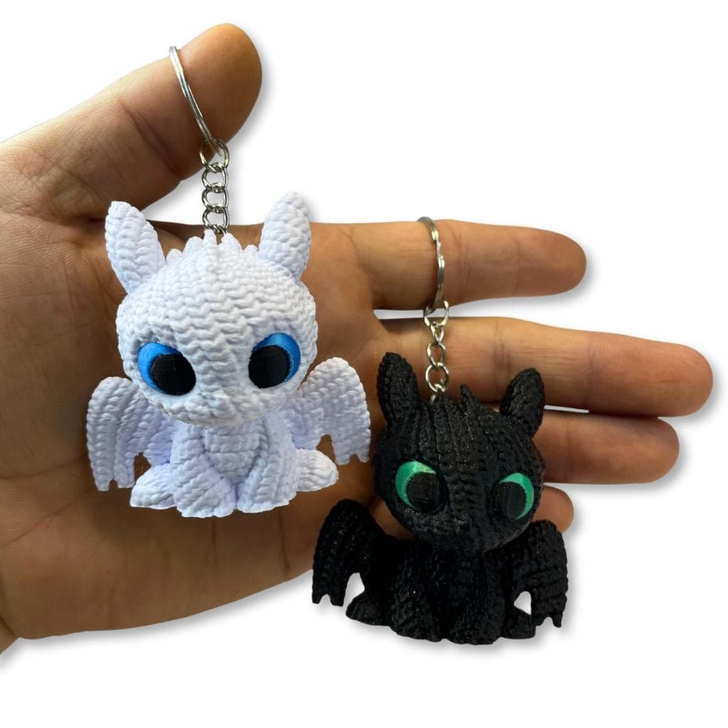 Chaveiro Dragão– Casal Geek Inspirado em Banguela e Fúria da Luz