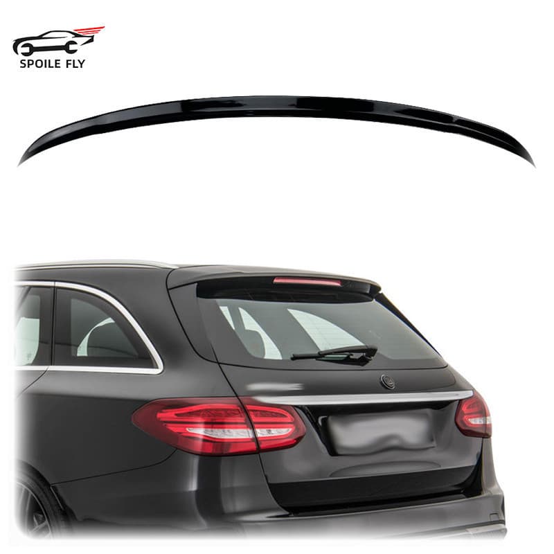 2015 A 2020 Para Mercedes S205 C-class Wagon Hatchback Janela Traseira Spoiler Canard Canards Divisor Por Gloss Preto Fi