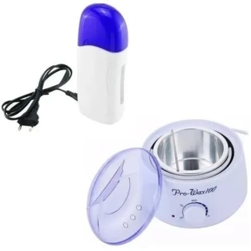 Kit 1 Aquecedor Panela De Cera Depilação 400g + 1 Rolo depilatorio