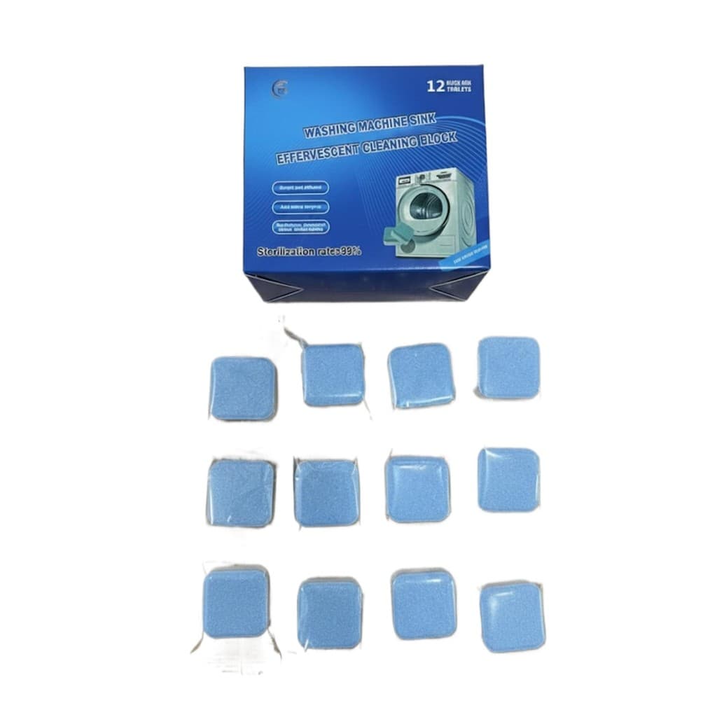Kit 12/24/36 Tabletes Pastilhas Limpar Máquinas Lavar Roupa Limpeza