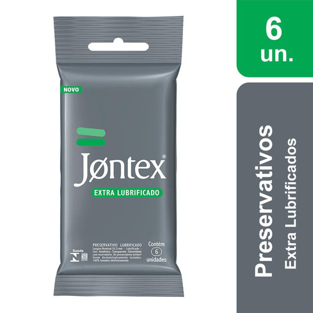 Preservativo Transparente - 6 Unidades | Jontex Extra Lubri