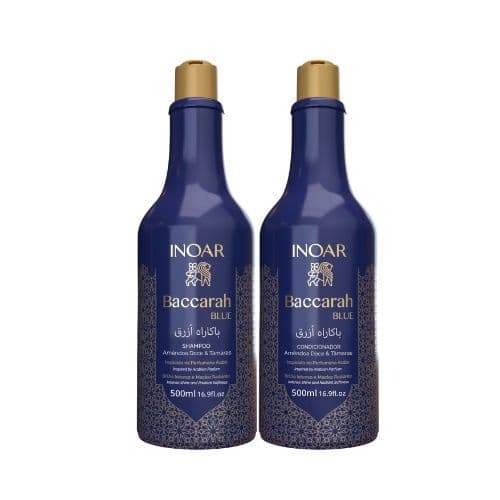 Kit Shampoo + Condicionador Inoar Baccarah Blue Amêndoa e Tâmaras 500ml
