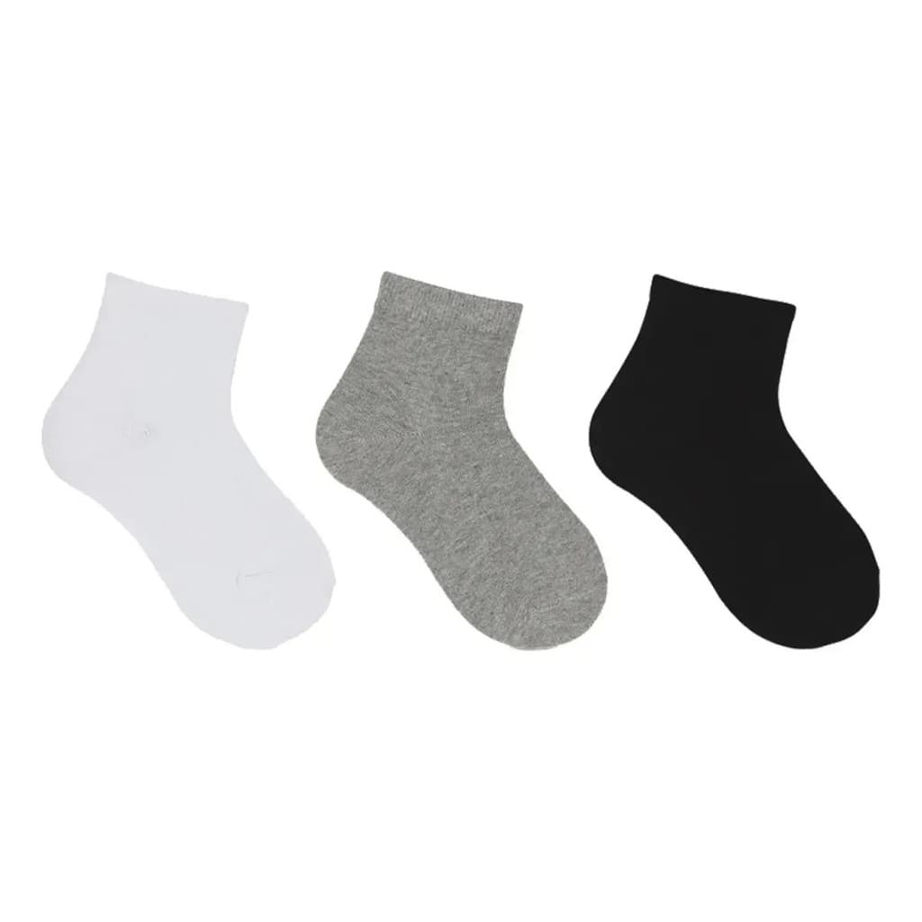 Kit 6 Pares De Meia Infantil Lisos Cano Curto Escolar Hoahi