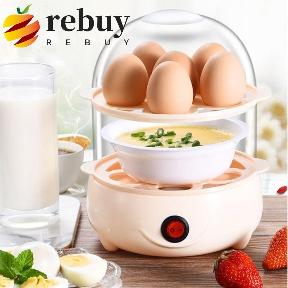 REBUY1 Panela Elétrica Para Ovos , Camada Única/Dupla , Café Da Manhã , Cozinha , Leite De Milho , Vaporizador De