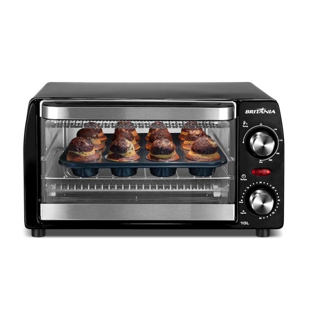Forno Elétrico Britânia 10L Preto 2 Resistências 1050W BFE11
