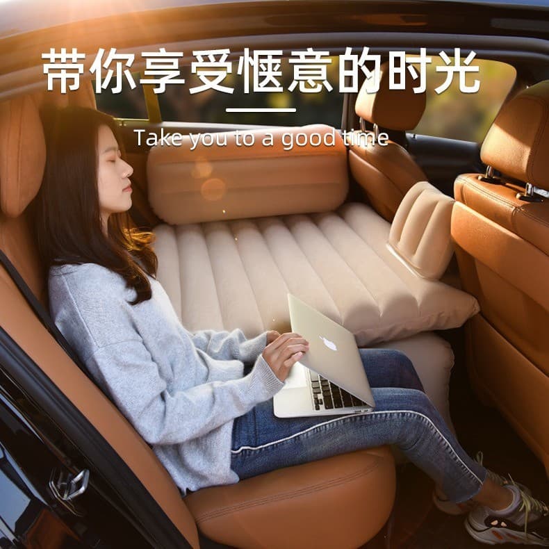 Cama inflável para carro em estoque, venda direta, dois lugares, pode ser usada para sentar ou deitar, colchão inflável 