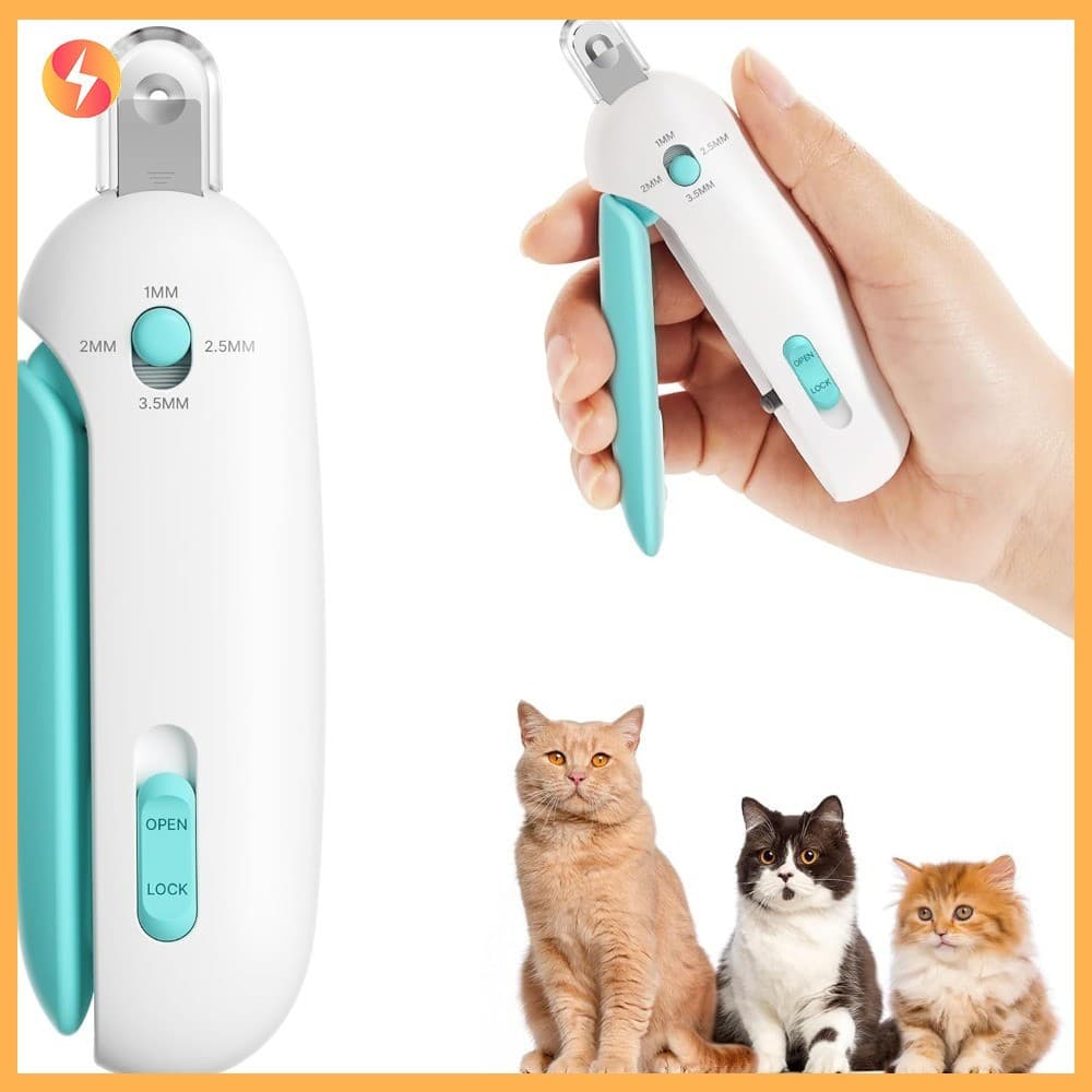 Cortador De Unhas Para Gatos Com Furo Ajustável , Lixa De Unha Oculta , Anti-Respingos , Garra Seguro , Ferramenta De Pr